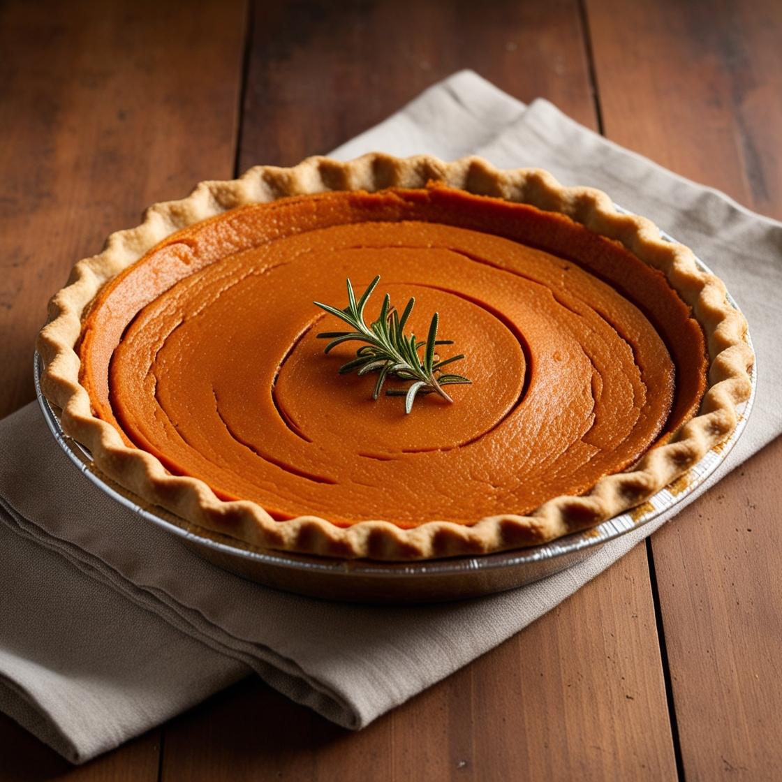 Give me a photo of a _ 9” Whole Sweet Potato Pie – Ideal for family dinners, holidays, and gifting